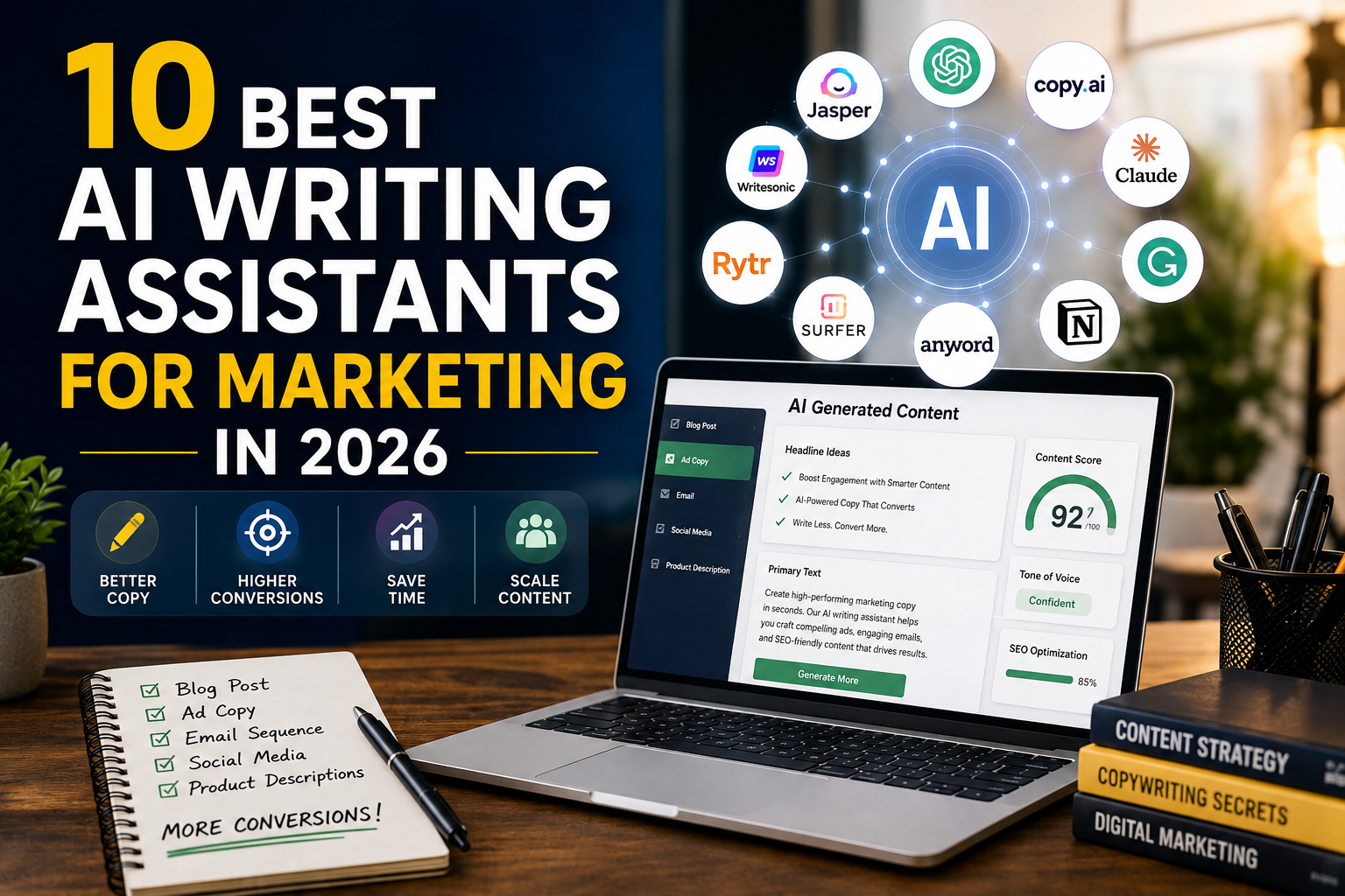 10 Best AI Writing Assistants for Marketing in 2026