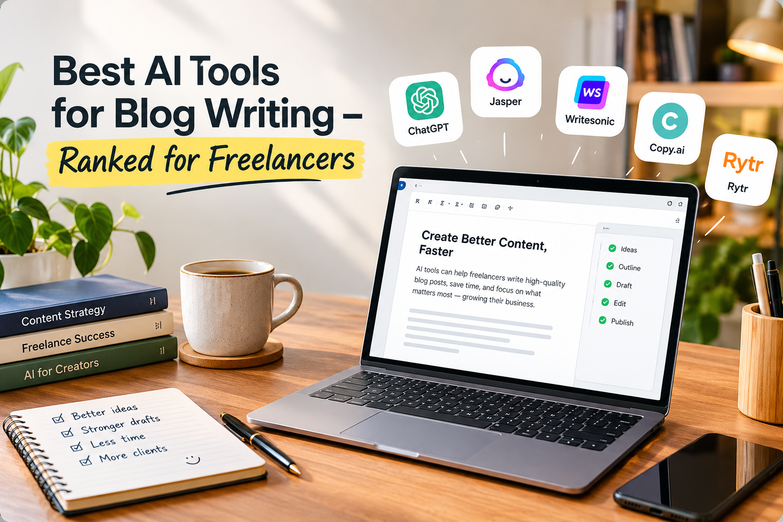 Best AI Tools for Blog Writing – Ranked for Freelancers