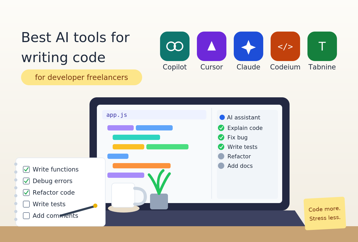 Best AI Tools for Writing Code (Developer Freelancers)